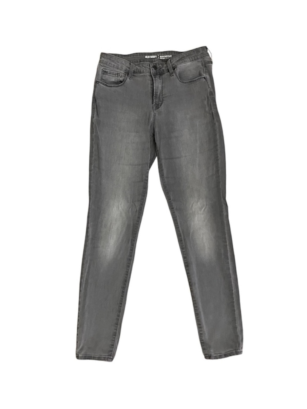 Old Navy Gray Mid-Rise Rockstar Skinny Jeans